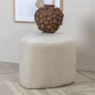 Venture Home Hocker Peg 46x46x41 cm Samt Weiß Venture Home Hocker Peg 46x46x41 cm Samt Weiß