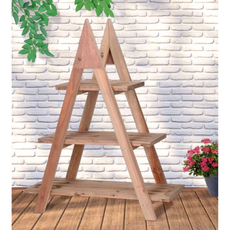 H&S Collection Blumentreppe mit 3 Ablagen 48x32x79 cm Holz H&S Collection Blumentreppe mit 3 Ablagen 48x32x79 cm Holz