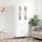 Highboard Weiß 69,5x34x180 cm Holzwerkstoff Highboard Weiß 69,5x34x180 cm Holzwerkstoff