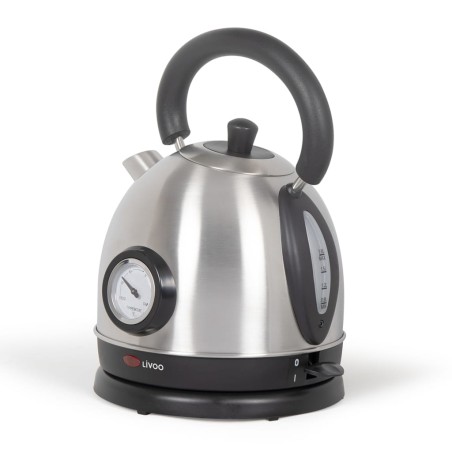 Livoo Wasserkocher mit Temperaturregelung 1,8 L 1800 W Silbern