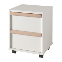 Vipack Rollcontainer London 2-Schubladen Holz Weiß