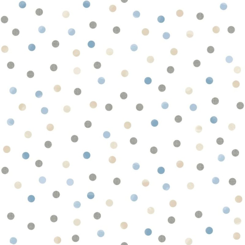 Noordwand Tapete Mondo baby Confetti Dots Weiß, Blau, Grau und Beige Noordwand Tapete Mondo baby Confetti Dots Weiß, Blau, Grau und Beige