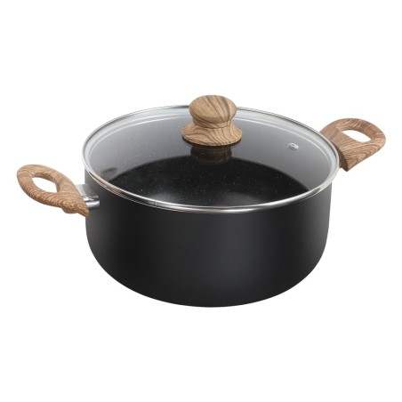 Livoo Kochtopf Stein- & Holz-Optik 28 cm 6 L Aluminium