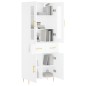 Highboard Weiß 69,5x34x180 cm Holzwerkstoff Highboard Weiß 69,5x34x180 cm Holzwerkstoff