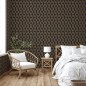 DUTCH WALLCOVERINGS Tapete Geometric Schwarz und Golden DUTCH WALLCOVERINGS Tapete Geometric Schwarz und Golden