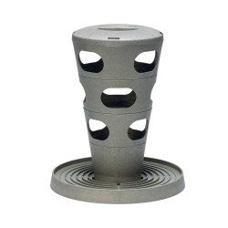 Beeztees Hühner-Futterturm 30x30x36 cm Grau