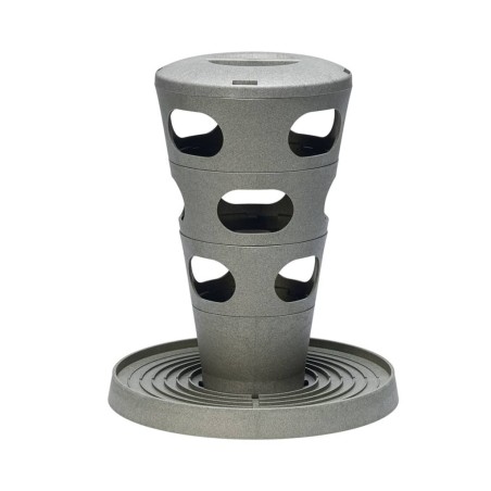 Beeztees Hühner-Futterturm 30x30x36 cm Grau