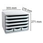 Exacompta Schubladenbox Store-Box mit 7 Laden Hellgrau Exacompta Schubladenbox Store-Box mit 7 Laden Hellgrau