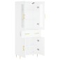 Highboard Weiß 69,5x34x180 cm Holzwerkstoff Highboard Weiß 69,5x34x180 cm Holzwerkstoff