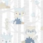 Noordwand Tapete Mondo baby Forest Animals Weiß und Blau Noordwand Tapete Mondo baby Forest Animals Weiß und Blau