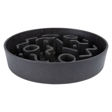 DISTRICT70 Anti-Schling-Napf für Hunde Bambus 28 cm Dunkelgrau