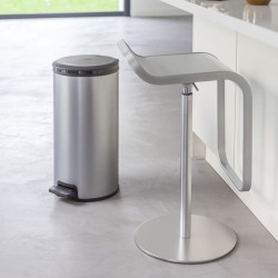 Curver Tretmülleimer Deco Rund 30L Silbern