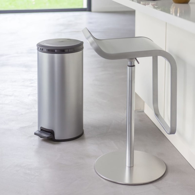 Curver Tretmülleimer Deco Rund 30L Silbern Curver Tretmülleimer Deco Rund 30L Silbern