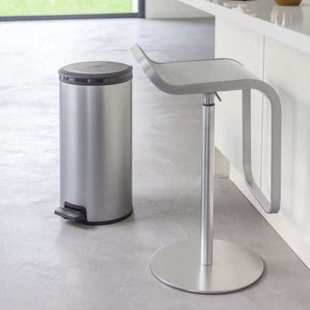 Curver Tretmülleimer Deco Rund 30L Silbern