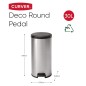 Curver Tretmülleimer Deco Rund 30L Silbern Curver Tretmülleimer Deco Rund 30L Silbern