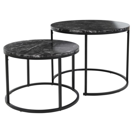 H&S Collection 2-tlg. Beistelltisch-Set Schwarz