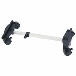Qlima Rollwagen für Gasheizer Chariot 35-57,5 cm Schwarz und Silbern
