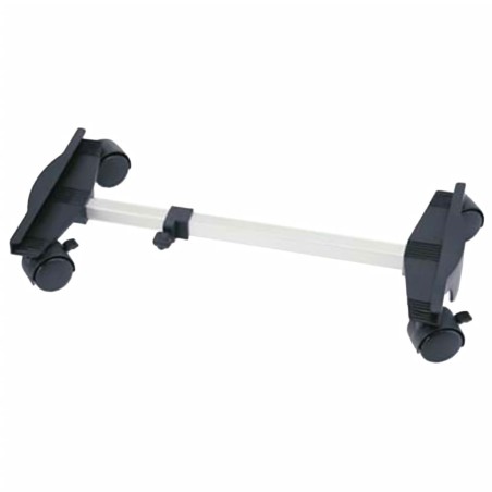 Qlima Rollwagen für Gasheizer Chariot 35-57,5 cm Schwarz und Silbern