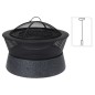 ProGarden Feuerschale mit Grill Rund 54,5x54,5x38 cm Schwarz ProGarden Feuerschale mit Grill Rund 54,5x54,5x38 cm Schwarz