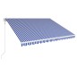 vidaXL Automatisch Einziehbare Markise 400×300 cm Blau und Weiß vidaXL Automatisch Einziehbare Markise 400×300 cm Blau und Weiß