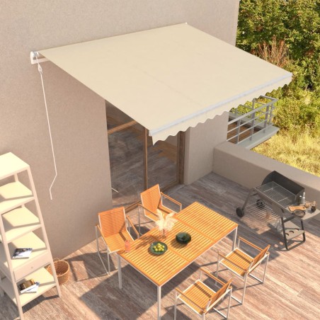 vidaXL Automatisch Einziehbare Markise 400×300 cm Creme