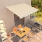 vidaXL Automatisch Einziehbare Markise 400×300 cm Creme vidaXL Automatisch Einziehbare Markise 400×300 cm Creme