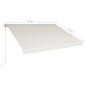 vidaXL Automatisch Einziehbare Markise 400×300 cm Creme vidaXL Automatisch Einziehbare Markise 400×300 cm Creme