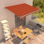 vidaXL Einziehbare Markise Handbetrieben 400 x 300 cm Orange und Braun vidaXL Einziehbare Markise Handbetrieben 400 x 300 cm Orange und Braun