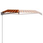 vidaXL Einziehbare Markise Handbetrieben 400 x 300 cm Orange und Braun vidaXL Einziehbare Markise Handbetrieben 400 x 300 cm Orange und Braun