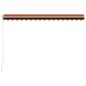 vidaXL Einziehbare Markise Handbetrieben 400 x 300 cm Orange und Braun vidaXL Einziehbare Markise Handbetrieben 400 x 300 cm Orange und Braun