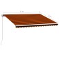 vidaXL Einziehbare Markise Handbetrieben 400 x 300 cm Orange und Braun vidaXL Einziehbare Markise Handbetrieben 400 x 300 cm Orange und Braun