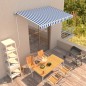 vidaXL Automatisch Einziehbare Markise 350×250 cm Blau und Weiß vidaXL Automatisch Einziehbare Markise 350×250 cm Blau und Weiß