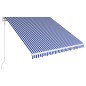 vidaXL Automatisch Einziehbare Markise 350×250 cm Blau und Weiß vidaXL Automatisch Einziehbare Markise 350×250 cm Blau und Weiß