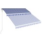 vidaXL Automatisch Einziehbare Markise 350×250 cm Blau und Weiß vidaXL Automatisch Einziehbare Markise 350×250 cm Blau und Weiß