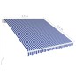 vidaXL Automatisch Einziehbare Markise 350×250 cm Blau und Weiß vidaXL Automatisch Einziehbare Markise 350×250 cm Blau und Weiß
