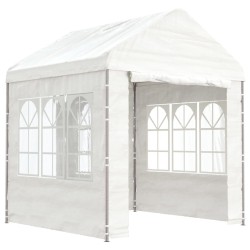 Pavillon mit Dach Weiß 2,28x2,23x2,69 m Polyethylen