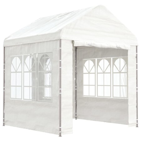 Pavillon mit Dach Weiß 2,28x2,23x2,69 m Polyethylen