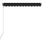 vidaXL Einziehbare Markise mit Windsensor & LED 350x250cm Anthrazit vidaXL Einziehbare Markise mit Windsensor & LED 350x250cm Anthrazit