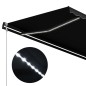 vidaXL Einziehbare Markise mit Windsensor & LED 350x250cm Anthrazit vidaXL Einziehbare Markise mit Windsensor & LED 350x250cm Anthrazit