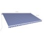vidaXL Einziehbare Markise Handbetrieben 600 x 300 cm Blau und Weiß vidaXL Einziehbare Markise Handbetrieben 600 x 300 cm Blau und Weiß
