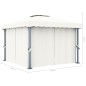 vidaXL Pavillon mit Vorhang 3x3 m Cremeweiß Aluminium vidaXL Pavillon mit Vorhang 3x3 m Cremeweiß Aluminium