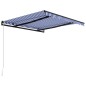 vidaXL Einziehbare Markise Handbetrieben 350 x 250 cm Blau und Weiß vidaXL Einziehbare Markise Handbetrieben 350 x 250 cm Blau und Weiß