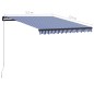 vidaXL Einziehbare Markise Handbetrieben 350 x 250 cm Blau und Weiß vidaXL Einziehbare Markise Handbetrieben 350 x 250 cm Blau und Weiß