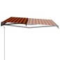 vidaXL Einziehbare Markise mit Windsensor & LED 600x300cm Orange Braun vidaXL Einziehbare Markise mit Windsensor & LED 600x300cm Orange Braun