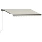vidaXL Einziehbare Markise mit Windsensor & LED 400x300cm Creme vidaXL Einziehbare Markise mit Windsensor & LED 400x300cm Creme
