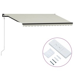 vidaXL Automatisch Einziehbare Markise 400×300 cm Creme