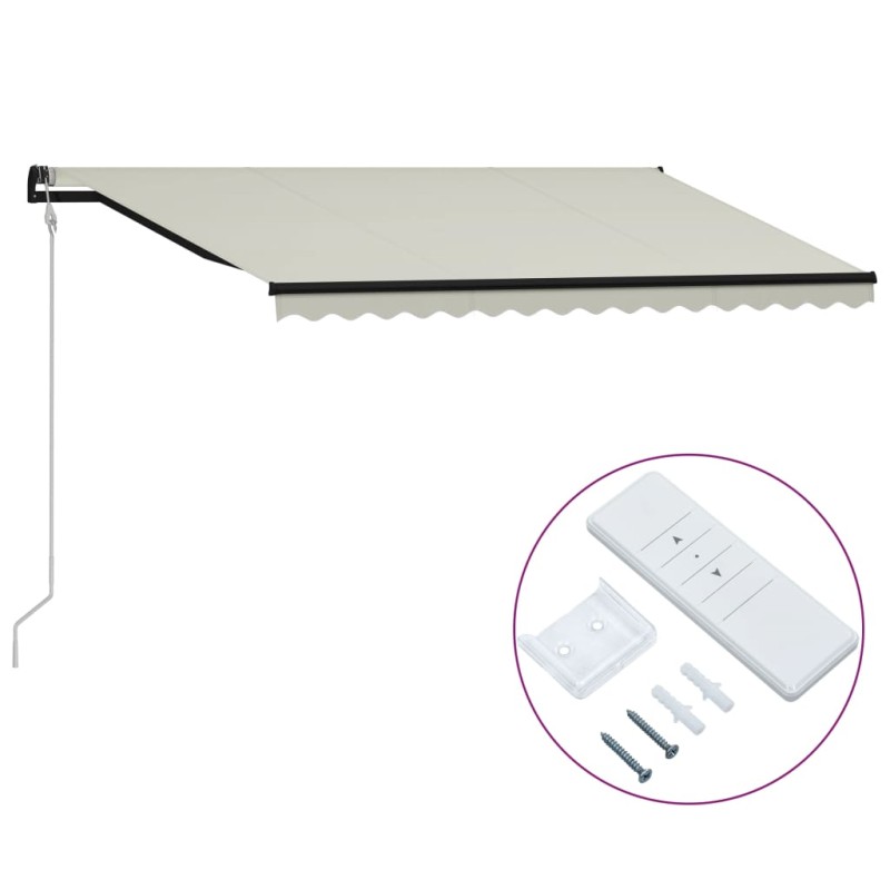 vidaXL Automatisch Einziehbare Markise 400×300 cm Creme vidaXL Automatisch Einziehbare Markise 400×300 cm Creme