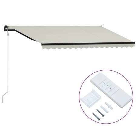 vidaXL Automatisch Einziehbare Markise 400×300 cm Creme