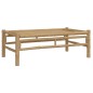 2-tlg. Garten-Lounge-Set mit Cremeweißen Kissen Bambus 2-tlg. Garten-Lounge-Set mit Cremeweißen Kissen Bambus
