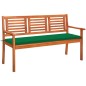 vidaXL 3-Sitzer-Gartenbank mit Auflage 150 cm Massivholz Eukalyptus vidaXL 3-Sitzer-Gartenbank mit Auflage 150 cm Massivholz Eukalyptus